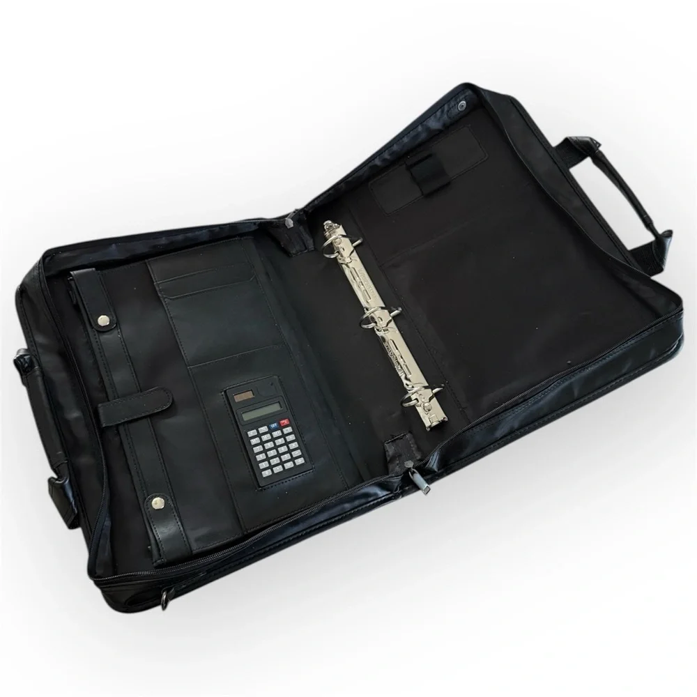 Black Leather Men's Briefcase